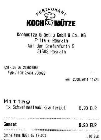 amem Hffner Kochmtze Restaurant